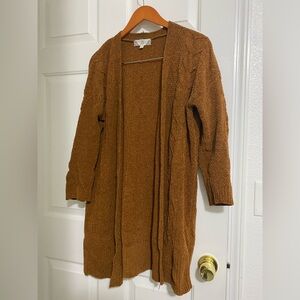 Pink Rose mustard brown cardigan